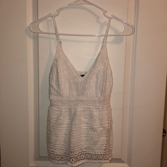 Abercrombie & Fitch Tops - Abercrombie and Fitch- peplum crochet tank top